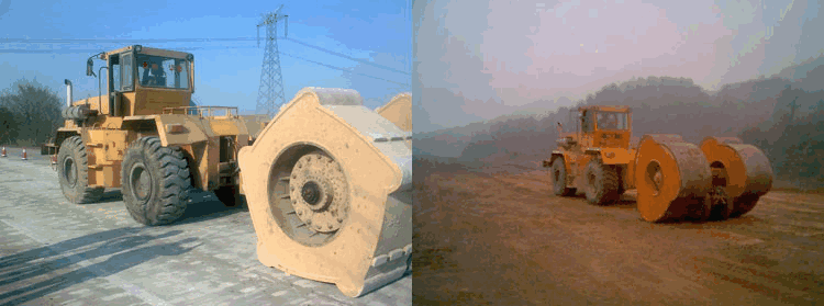 沖擊式壓路機施工作業方法之錯輪回轉法